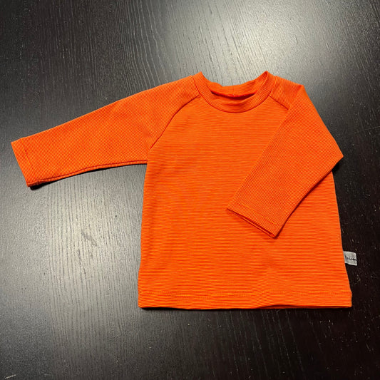 Longsleeve Streifen orange Größe 56