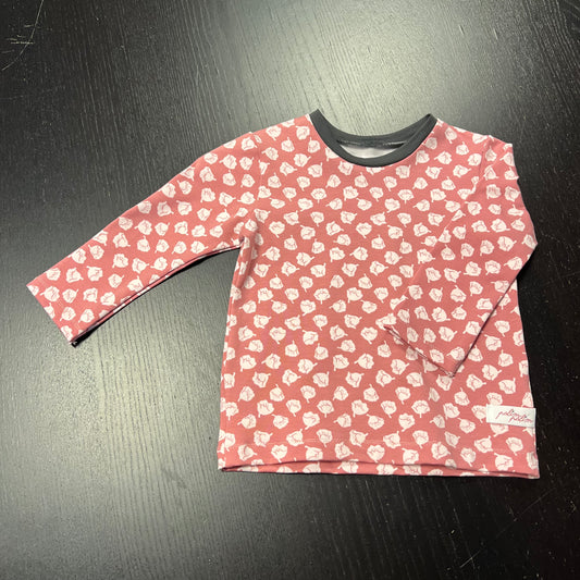 Longsleeve altrosa Blumen Größe 74